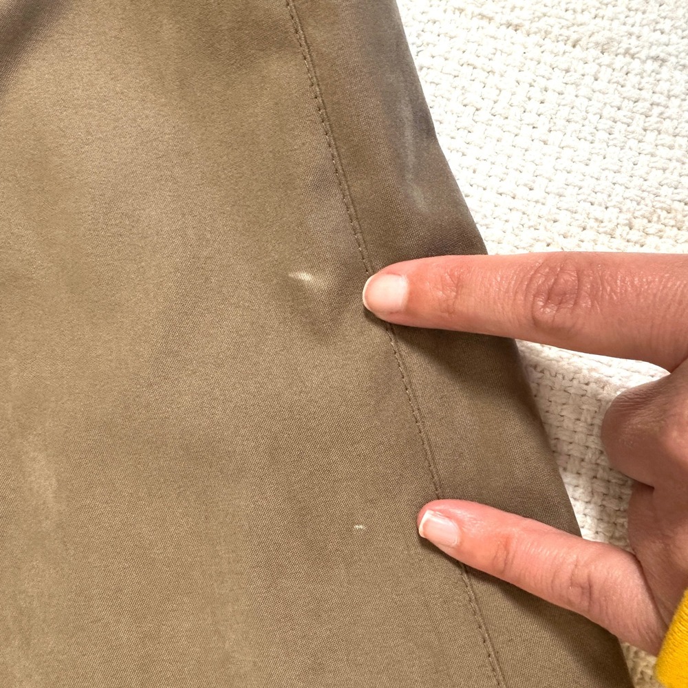 VTG London Fog Trench Coat Tan Khaki Raincoat Jacket M Minimalist Dark Academia - Picture 7 of 11